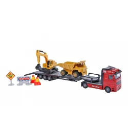 Ігровий набір - АВТОПЕРЕВІЗНИК (автоперевізник, самоскид, екскаватор, акс.)
