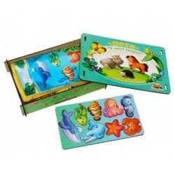 Настільна розвиваюча гра "Лото: у світі тварин" Ubumblebees (ПСФ046) PSF046, 48 фігурних фішок