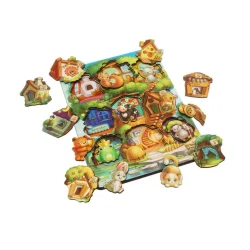 Дерев'яний пазл-вкладиш "Де чий будиночок на дереві?" Ubumblebees (ПСД172) PSD172 тришаровий