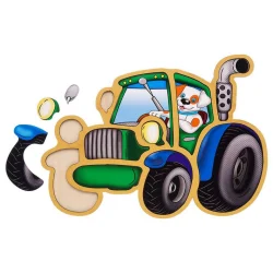 Дерев'яний пазл-вкладиш "Трактор" Ubumblebees (ПСД119) PSD119 пазл-контур