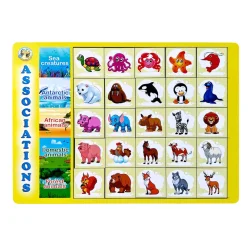 Дерев'яний пазл-вкладиш "Асоціації - види тварин" Ubumblebees (ПСД133) PSD133, 25 плашок 