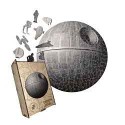 Пазл дерев'яний Зірка Смерті, А5, Картонна коробка