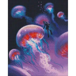 Алмазна мозаїка "Досліджуючи океан" Ідейка AMO7166 40х50см