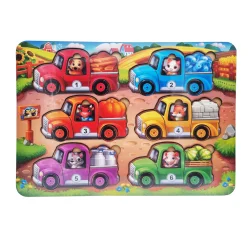 Розвивальна гра з картками "Тварини на вантажівках (літо) (ПСД216) PSD216