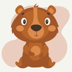 Розпис на полотні "Ведмедик" MBS023  Brushme 20х20 см