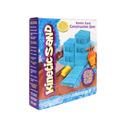 Пісок для дитячої творчості - KINETIC SAND CONSTRUCTION ZONE (блакитний, формочки, 283 г)