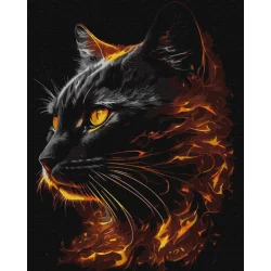 Картина за номерами "Вогняна краса" ©art_selena_ua Ідейка KHO6516 40х50 см з фарбами металiк extra