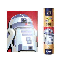 Картина за номерами стікерами в тубусі "Робот синій" (R2D2), 1200 стікерів 1876, 33х48 см