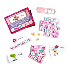 Планшет для дівчаток "Збери слово за картинкою" Ubumblebees (ПСД199-УКР) PSD199-UKR українською мовою