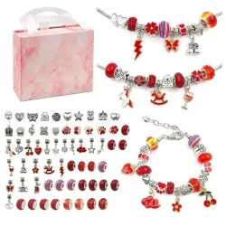 Набір для створення браслетів "Пандора" PDL610-4 червоний