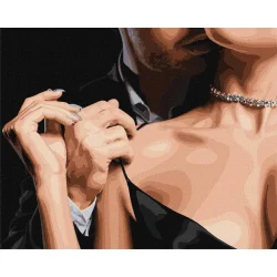 Картина за номерами "Ніжний дотик"  KHO8410, 40х50см                                                