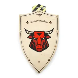 Сувенірний дерев'яний щит "Буйвол" 000157, 47х30 см