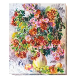 Набір для вишивання бісером "Хризантеми" AB-490 31х38 см