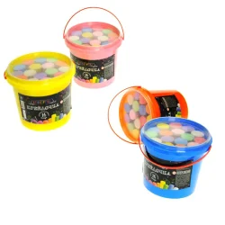 Набір кольорової крейди для асфальту КRD-01-01U у відрі 16 шт