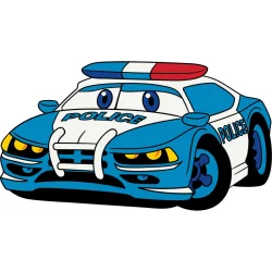 Розпис по полотну "Поліцейська машинка" Art Craft 15072-AC 25х30 см                                                