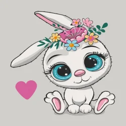 Картина за номерами "Милий зайчик" Art Craft 15092-AC 30х30 см                                                          