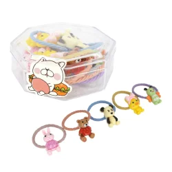 Дитячі резинки для волосся "Веселі тваринки" 0108-308 в коробочці міні