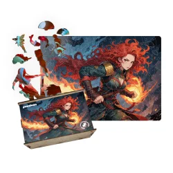 Пазл дерев'яний Аніме Вогняний Кулак, А5, Картонна коробка