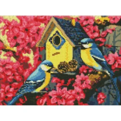 Алмазна мозаїка без підрамника "Затишна шпаківня" AMC7848 30х40 см   