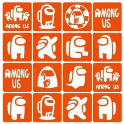 Набір трафаретів для біо-тату "Among us" among_us_simple-16