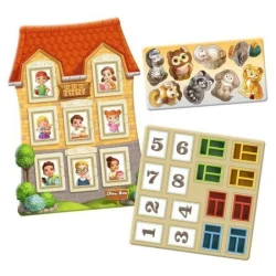 Дерев'яний пазл-вкладиш "Будиночок із завданнями" (ПСФ112) PSF112