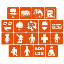 Набір трафаретів для біо-тату "Roblox" Roblox_5x5_18_1