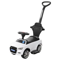 Дитяча каталка-толокар M 3503A-1 Білий, з батьківською ручкою