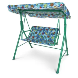 Гойдалка садова M 4019-4 метал, дах, синій