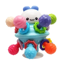 Дитяче брязкальце "НЛО" 689 рухомі деталі, на присосці Синій