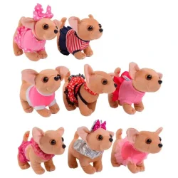 М`яка іграшка М 14756 (300) 5 видів, цуценя-дівчинка, музичний чіп, висота 20 см