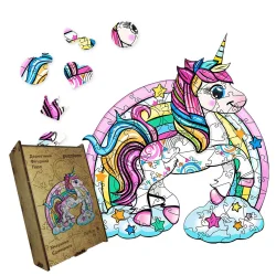 Пазл дерев'яний Хмаринки Єдинорога, А5, Картонна коробка