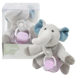 Тримач для пустушки (+ пустушка), рожевий