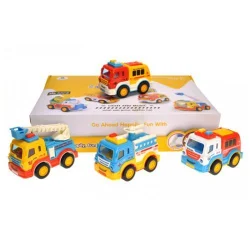 Набір машинок "Пожежні", світло та звук, 8 штук