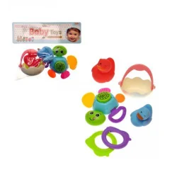 Набір брязкалець, 5 штук, з гумовими качечками