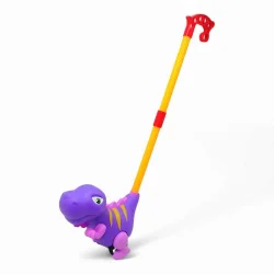 Каталка дитяча "Динозавр", з ручкою (фіолетовий)