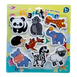 Набір для ванної "Тварини", 9 фомових фігурок