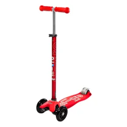 Самокат MICRO серії "Maxi Deluxe" - ЧЕРВОНИЙ (до 50 kg, триколісний)