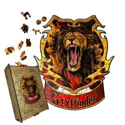 Пазл дерев'яний Ґрифіндор, А5, Картонна коробка