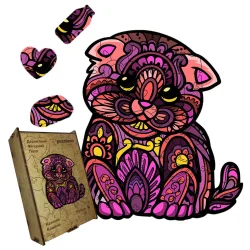 Пазл дерев'яний Казкове Кошеня, А5, Картонна коробка