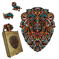 Пазл дерев'яний Казковий Левчик, А5, Картонна коробка