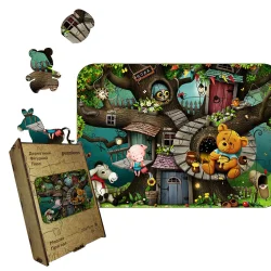 Пазл дерев'яний Медова Пригода, А5, Картонна коробка