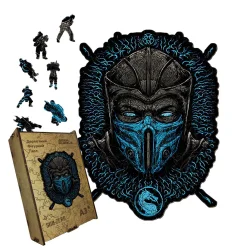 Пазл дерев'яний Мортал Комбат Саб-Зіро, А5, Картонна коробка