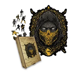 Пазл дерев'яний Мортал Комбат Скорпіон, А5, Картонна коробка