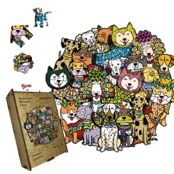 Пазл дерев'яний Планета Цуценят, А5, Картонна коробка