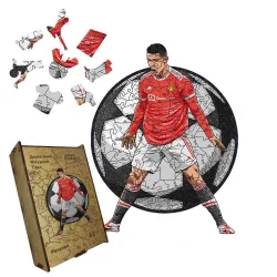 Пазл дерев'яний Роналдо, А5, Картонна коробка