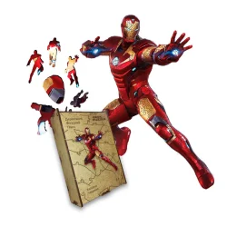 Пазл дерев'яний Залізна Людина, А5, Картонна коробка