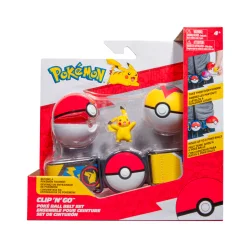 Ігровий набір POKEMON W14 - ПОЯС З ПОКЕБОЛАМИ ПІКАЧУ (пояс, 2 покеболи, ігрова фігурка)