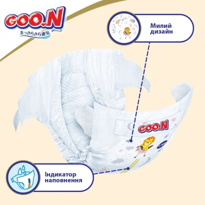 Підгузки Goo.N Premium Soft для новонароджених (SS, до 5 кг, 72 шт)