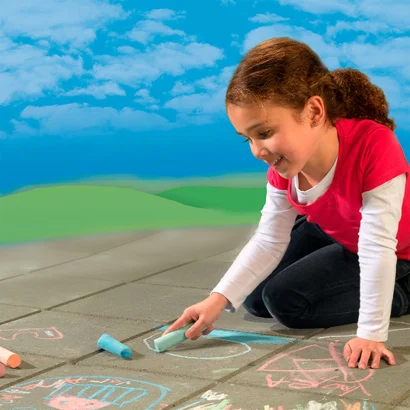 Набір крейд для асфальту- ЯСКРАВА ПАЛІТРА (6 кольорів)