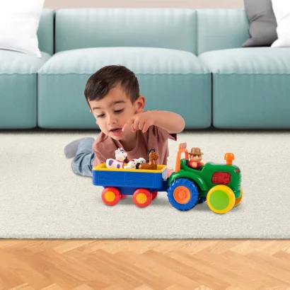 Ігровий набір KIDDI SMART &ndash; ТРАКТОР З ТРЕЙЛЕРОМ (світло, українська)